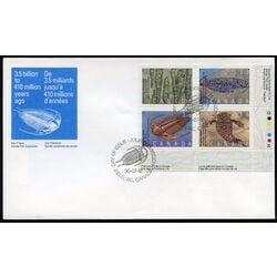 canada stamp 1282a prehistoric life in canada 1 1990 FDC LR