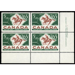 canada stamp 413 postrider and map 5 1963 PB LR 1