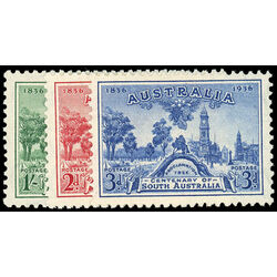 australia stamp 159 61 proclamation tree and view of adelaide 1936