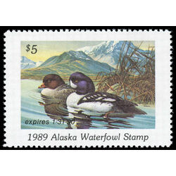 us stamp rw hunting permit rw ak5 alaska barrow s goldeneyes 5 1989