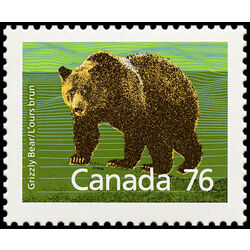 canada stamp 1178c grizzly bear perf 13 1 76 1989