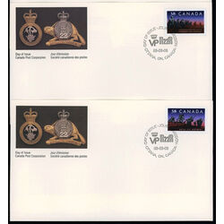 canada stamp 1249 50 canadian infantry regiments 1989 FDC
