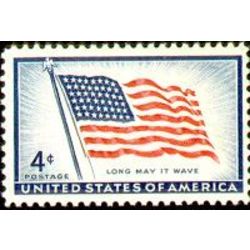us stamp postage issues 1094 american flag 4 1957