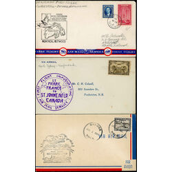 12 newfoundland first flight covers