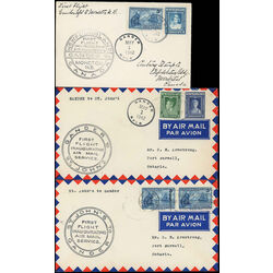 12 newfoundland first flight covers