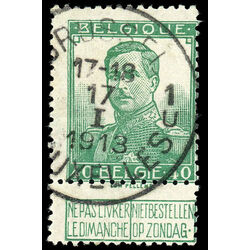 belgium stamp 98 king albert i 40 1912