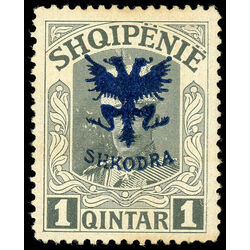 albania stamp 120 handstamped overprinted in blue 1920