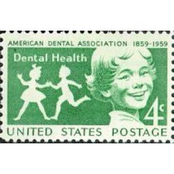 us stamp postage issues 1135 dental health 4 1959