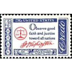 us stamp postage issues 1139 washington s credo 4 1960