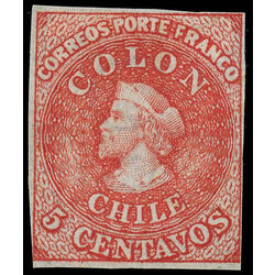 chile stamp 14a christopher columbus 5 1865