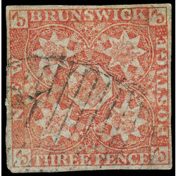 new brunswick stamp 1 pence issue 3d 1851 U VF 014