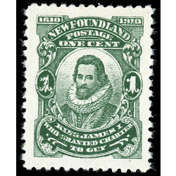 newfoundland stamp 87 king james i 1 1910 M VF 008