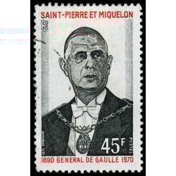 st pierre and miquelon stamp 418 president of gaulles 1970 1971