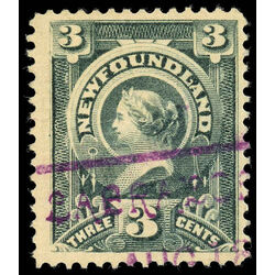 newfoundland stamp 60 queen victoria 3 1890 U F 009