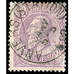 belgium stamp 59 king leopold ii 1886
