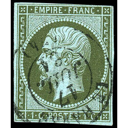 france stamp 12a emperor napoleon iii 1 1860 U 001