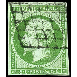 france stamp 13 emperor napoleon iii 5 1854 U 003