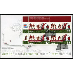 canada stamp 2220 soccer players and ball 52 2007 FDC UL