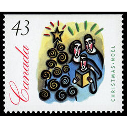 canada stamp 1533as family carolling near christmas tree 43 1994