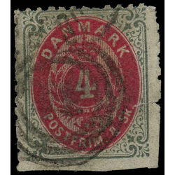 denmark stamp 22 royal emblems 1870