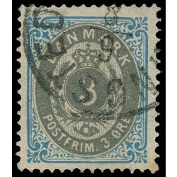 denmark stamp 25 royal emblems 1875