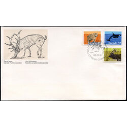 canada stamp 1170 3 7 fdc mammal definitives medium values 1988
