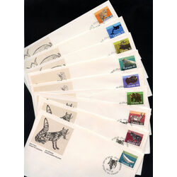complete collection of fdc of canada mammal definitives
