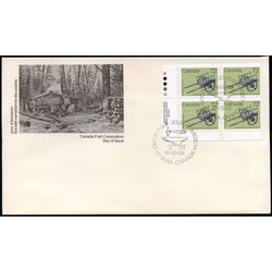 canada stamp 1083 hand drawn cart 72 1987 FDC LL
