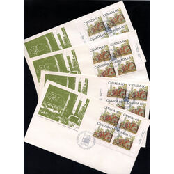 canada stamp 723c ontario street scene 60 1982 FDC 4BLK P2