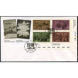 canada stamp 1301a second world war 1940 1990 FDC LR