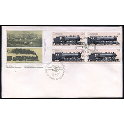 canada stamp 1072a canadian locomotives 1906 1925 3 1985 FDC UL