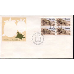 canada stamp 813 spiny soft shelled turtle 17 1979 FDC BLOC