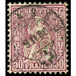 switzerland stamp 59 helvetia 50 1867 U 003