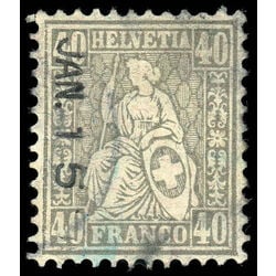 switzerland stamp 66 helvetia 1881
