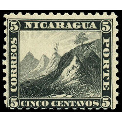 nicaragua stamp 2 liberty cap on mountain peak 5 1869 M 002