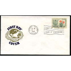 canada stamp 426 alberta wild rose 5 1966 FDC RAR