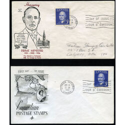 canada stamp 393 arthur meighen 5 1961 FDC SET2