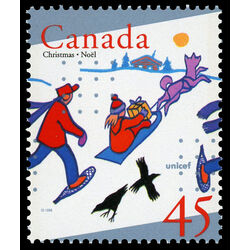 canada stamp 1627i delivering gifts by sled 45 1996