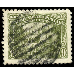 newfoundland stamp 94 logging camp 9 1910 U VF 009