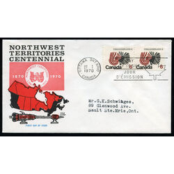 canada stamp 506 northwest territories centennial 6 1970 FDC 002