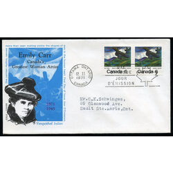 canada stamp 532 big raven by emily carr 6 1971 FDC 003