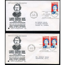 canada stamp 515 louis riel 6 1970 FDC 002