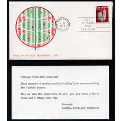canada stamp 606 christmas candles 6 1972 FDC 006