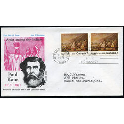 canada stamp 553 indian encampment on lake huron 7 1971 FDC 004