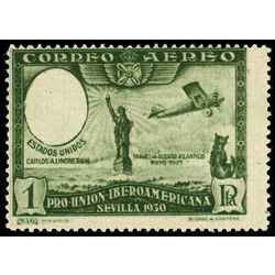 spain stamp c56 charles a lindbergh statue of liberty 1930