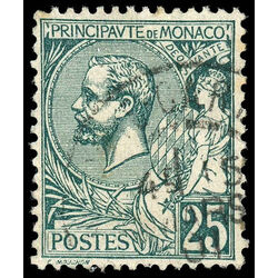 monaco stamp 20 prince albert i 25 1891 U 007