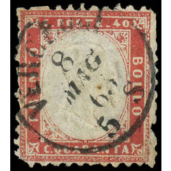 italy stamp 20 king victor emmanuel ii 1862 U 003