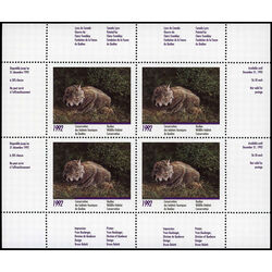 quebec wildlife habitat conservation stamp qw5a lynx by claire tremblay 1996