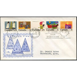 canada stamp 523a christmas 1970 FDC 002