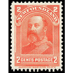 newfoundland stamp 82 king edward vii 2 1898